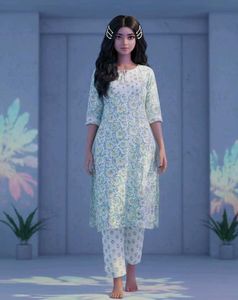 Floral Print Kurta Set