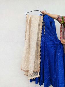 Elegant Blue Kurta Set & Dupatta