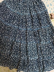 Beautiful Blue Printed Ruffled Skirt 💙- New