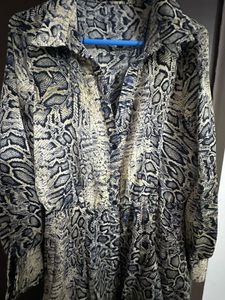 Snakeskin Print Mini Dress