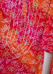 BANDHINI SALWAR KAMEEZ WITH GHOTA LACES ON NECK 😇