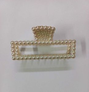 Large Rectangle Pearly Hair Claw Clip/Clutcher