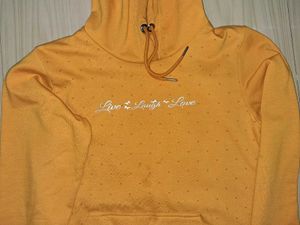 Stylish Mustard girls Hoodie with heart print