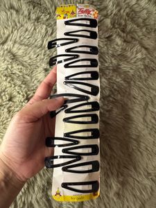 Black Hair Clips Set of 18
