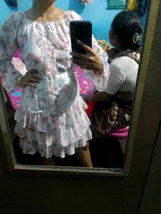 Floral Ruffle Mini Dress