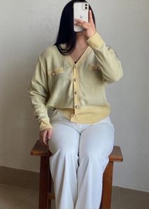 Korean Elegant Knit Cardigan💛❤️