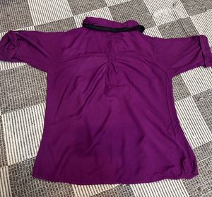 Purple Buttoned Top