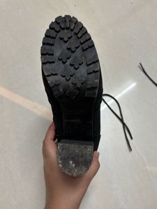 Black Lace Up Ankle Boots