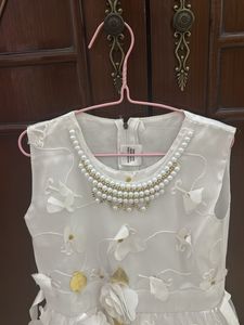 Girls&#39; White Floral Dress
