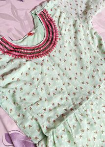 Summer Dress Green + Pink
