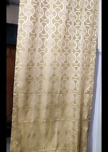 Tan Golden 8 Feet 4 Curtains