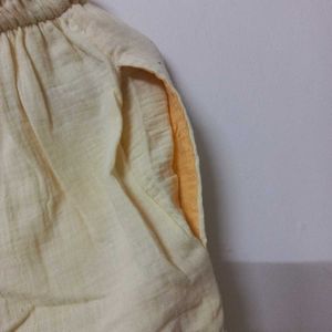 Powder/ Butter Yellow Korean Pants/ Trouser