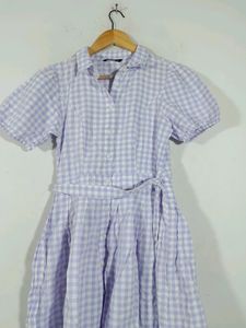 Lavender Checks Western Dress (Women&#39;s)
