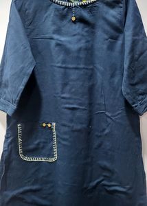 Avaasa - Navy Blue Kurta (NO DAMAGES)