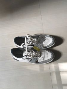 Stylish White And Grey  Sneakers