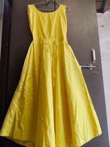 Yellow Fit &amp; Flare Dress