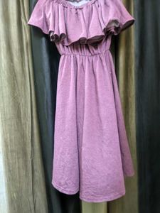 Ruffled Off-Shoulder Dress
