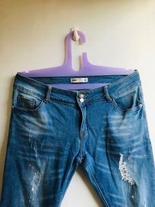Flared Jeans With Patches