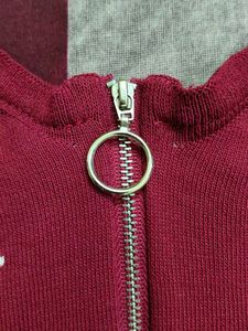 Maroon Crop Top
