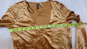 Gold Velvet Mini strechable dress