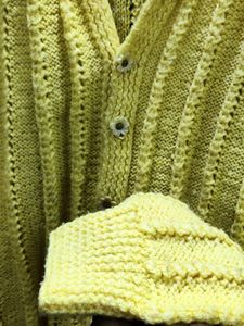 vintage yellow stripped sweater full sleeves