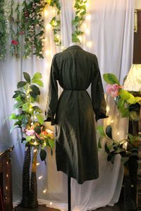 Olive Green Midi Shirt Dress