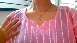 Pink Lucknowi Kurta Straight