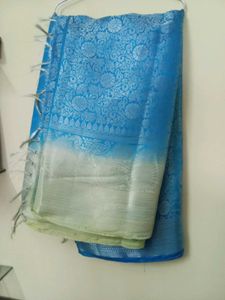 Blue Banarasi Saree