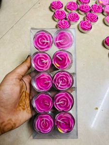 Rose tlight Candles For Diwali Pack Of 10