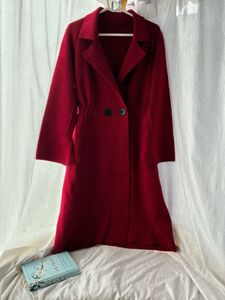 Elegant Red Over Coat+ Bag Free