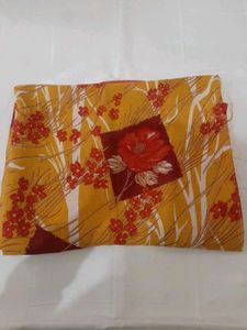 76)new Orange Red Multi Saree