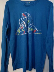 Blue Long Sleeve Graphic Tee
