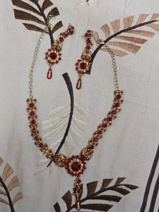 Red & Gold Jewelry Set