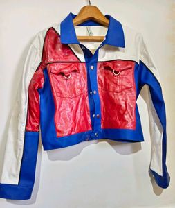 Unique Color Block Jacket Defective piece