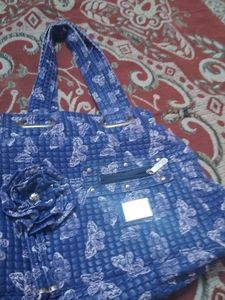 Blue Butterfly Tote Bag