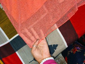 Pretty Peach Embroidered + Sequin Top