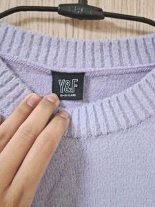 Y&amp;F Kids by Westside Solid Lilac Knitted Sweater