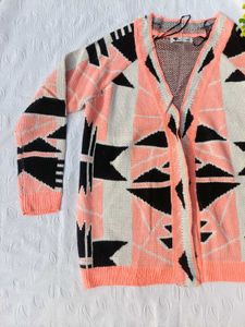 Geometric Knit Cardigan 🖤🪷