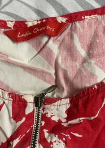 A Cute Red &amp; White Short Dress From Latin Quarter