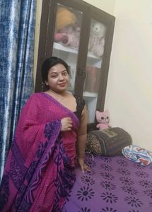 Pink and Purple Cotton Saree