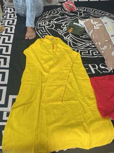 Yellow Long Sleeve Kurta