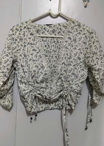 very pretty floral white top