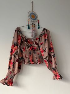 Floral Print Crop Top