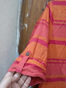 Striped Casual Kurta With Pocket
