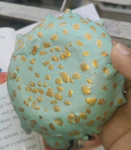 Handmade Trinket Dish - Turquoise &amp; Golden Color ✨