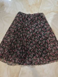 H&M Floral Chiffon Skirt
