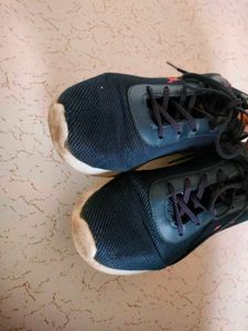 Sparx Black Lace-Up Sneakers
