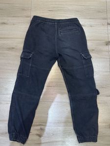 Black Cargo Joggers