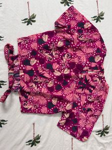 People Floral Printed Crop Top