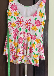 Floral Design Swimming Costume